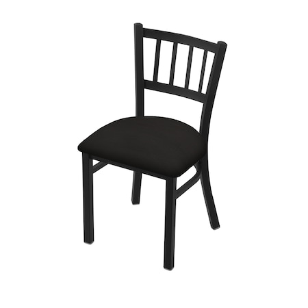 Holland Bar Stool Co 610 Contessa 18" Chair with Black Wrinkle Finish and Canter Espresso Seat 61018BW003